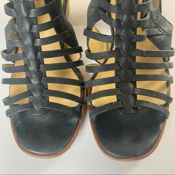 Paul Green | Christy Black Caged‎ Strappy Sandal Heel - Picture 3 of 16